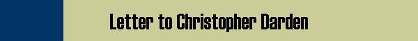 Letter to Christopher Darden