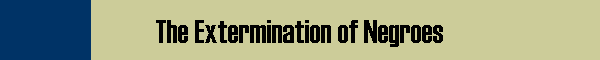 The Extermination of Negroes